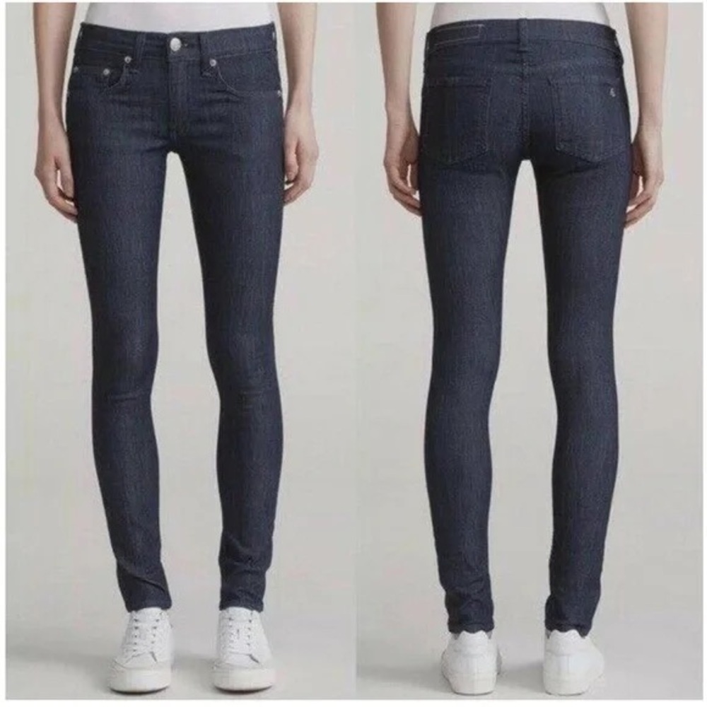 rag & bone “Indigo” mid-rise skinny jeans